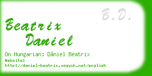 beatrix daniel business card
