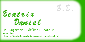 beatrix daniel business card